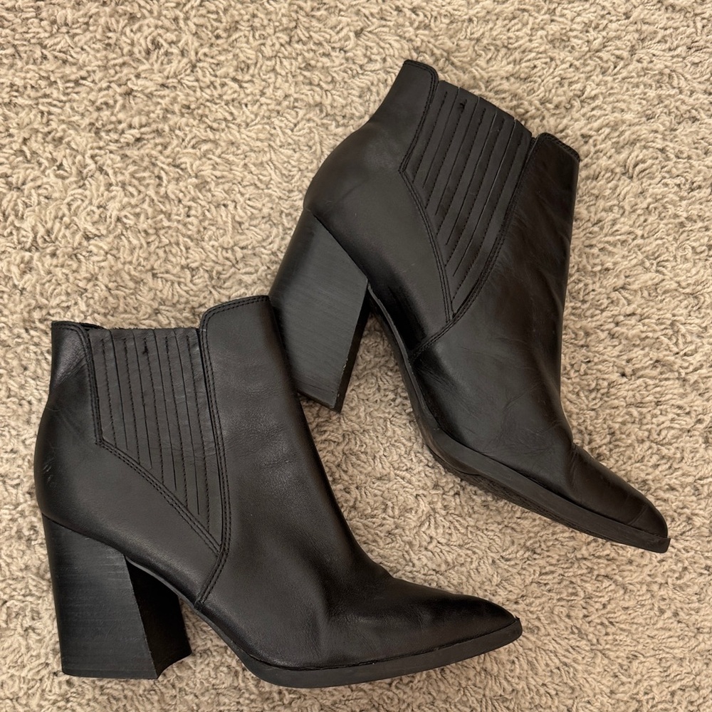 Marc Fisher Heeled Black Booties Western